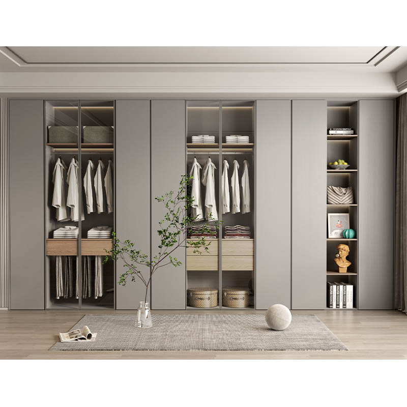 How to plan the different spaces in a multi-tiered cabinet (wardrobe) to achieve efficient categorized storage of items?